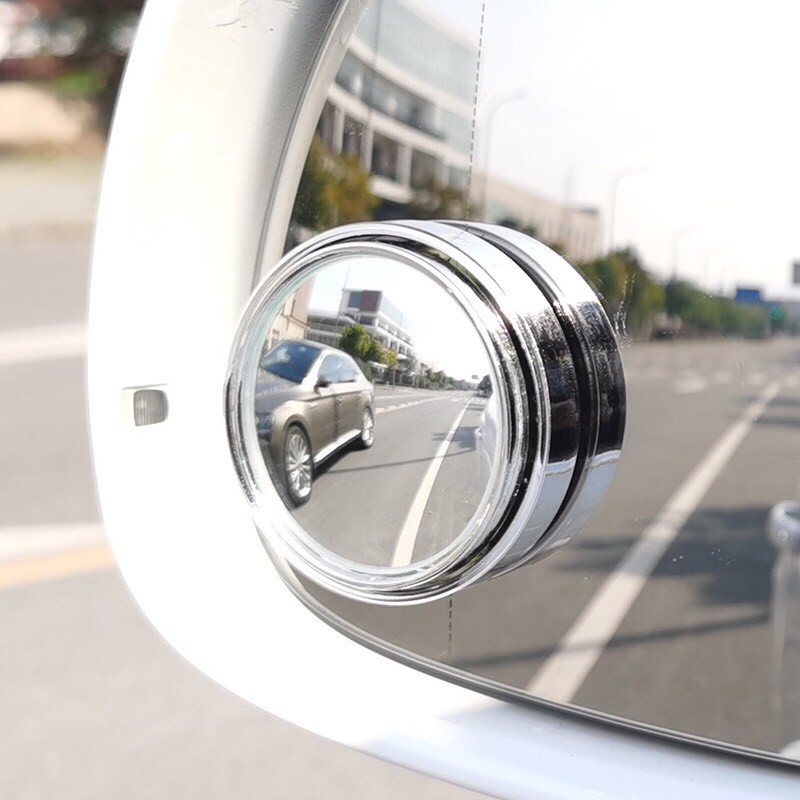 Gương cầu lồi gắn kính hậu xe ô tô, gương xóa điểm mù xe ô tô xoay 360 độ soi bánh sau hỗ trợ tầm nhìn
