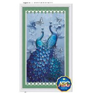 Tranh Đính Đá Đôi Công DF2816-  60x100cm