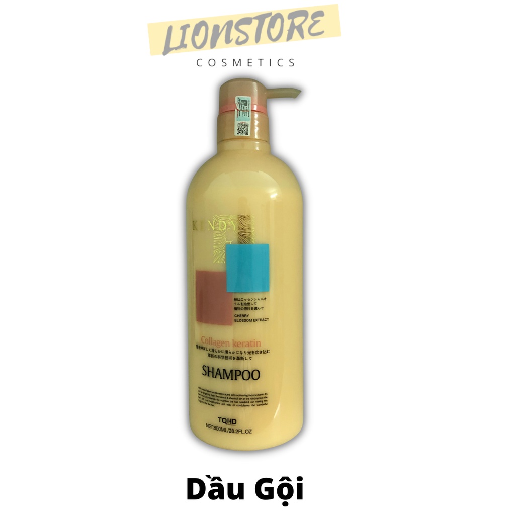 Cặp dầu gội xả KENDY 800ml dưỡng sinh cao cấp thơm mềm mượt