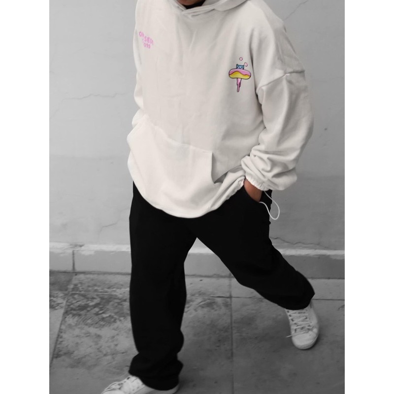 Áo Hoodie DONUT SPACESHIP unisex form rộng kèm ảnh thật