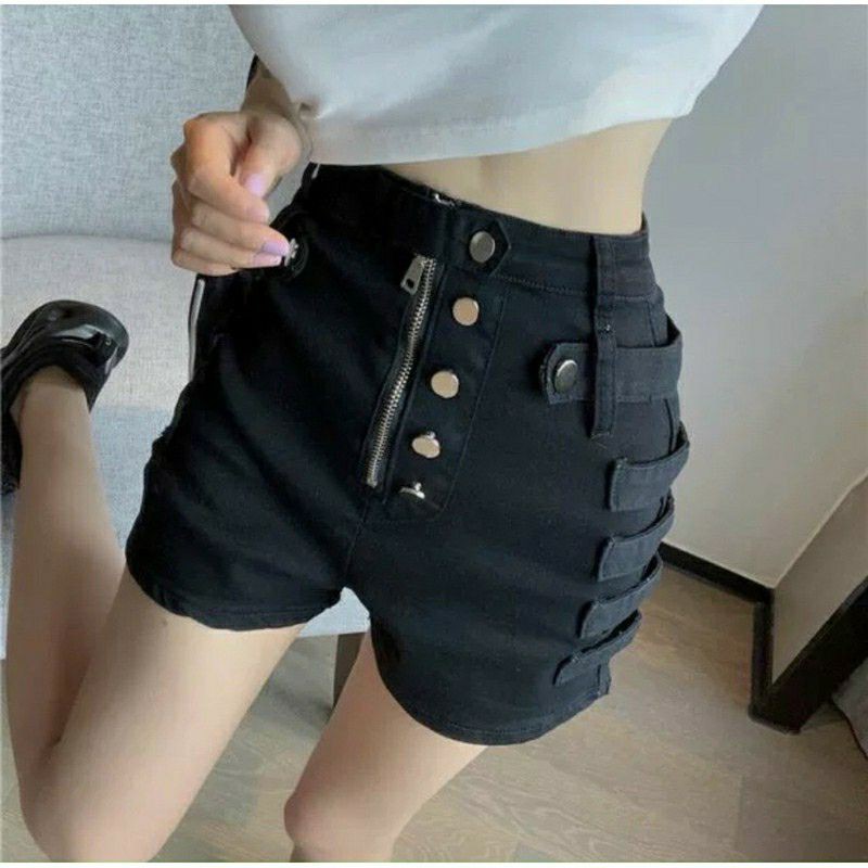 QUẦN KAKI LƯNG CAO NÚT HỞ BÊN SÉC XI