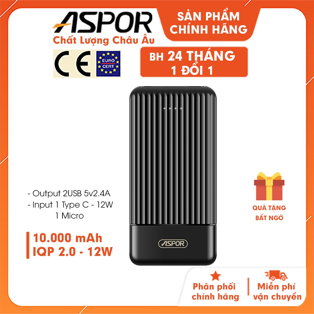 Pin sạc dự phòng ASPOR Corepower 10.000mAh/37Wh - A323