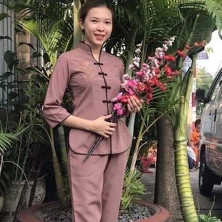 đồ lam đi chùa(cổ tàu viền)
