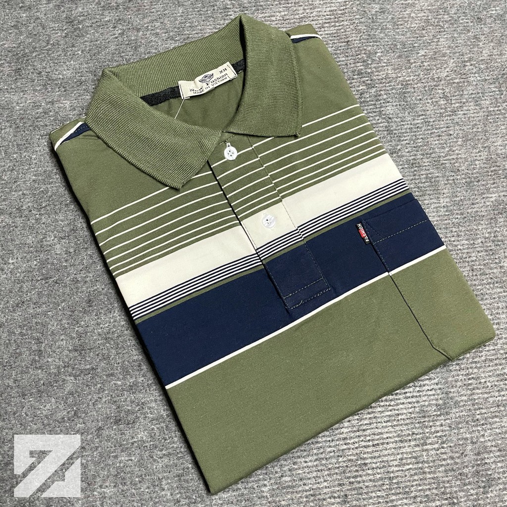 Áo Thun Nam ZEO Trung Niên Cổ Bẻ Form Rộng Rãi Chất Cotton Loại Đẹp