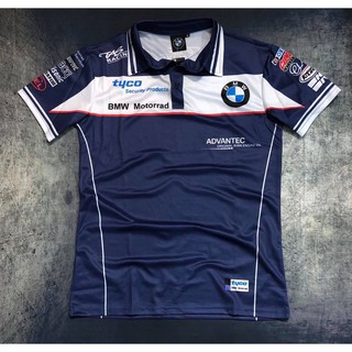 [ T-shirt Racing] [ T-shirt Racing] ÁO THUN BMW TRẮNG XANH CHẤT LIỆU THUN 4D