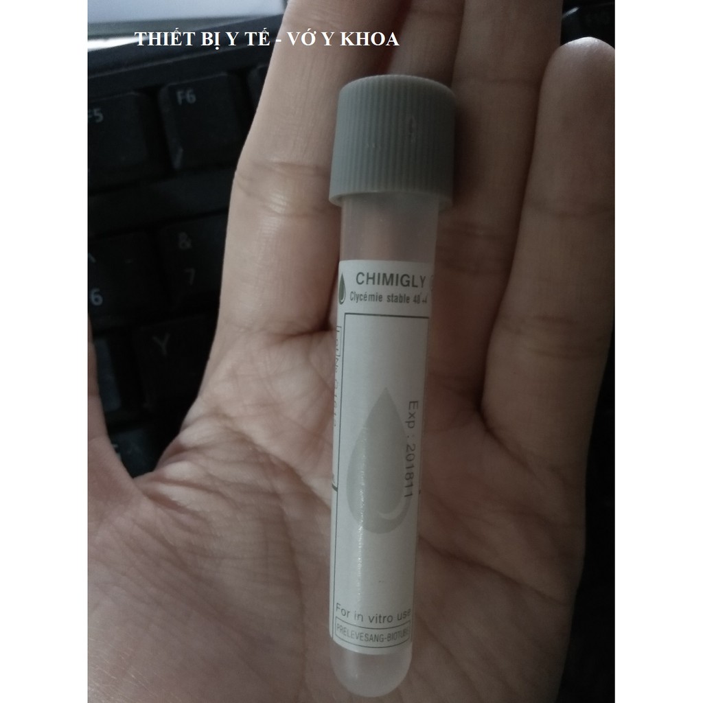 Ống nghiệm Chimily màu xám - hộp 100 cái