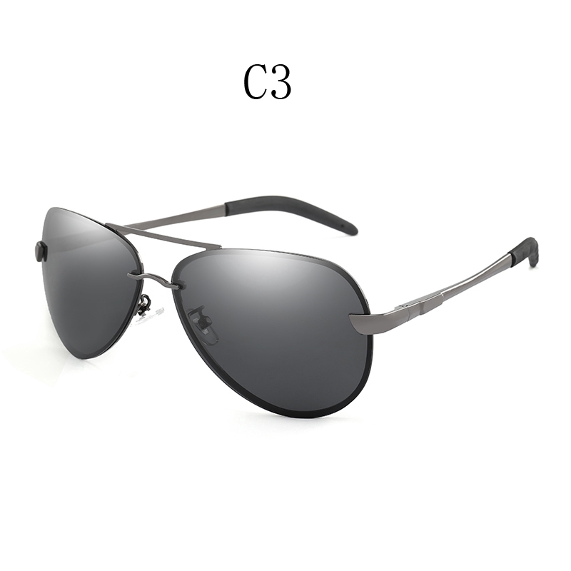 Kính mát phân cực không gọng phong cách cổ điển thời trang cho nam