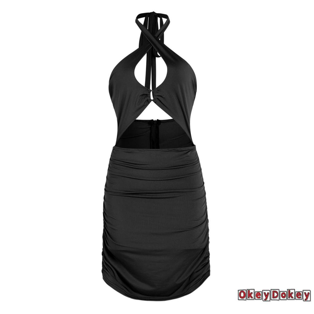 Đầm không tay Một Mảnh Hở Lưng Gợi Cảm Hợp Thời Trang