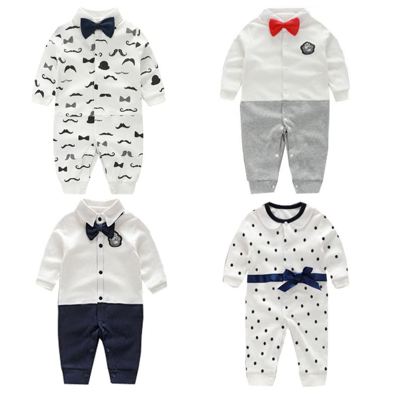 Jumpsuit cotton dài tay cho bé sơ sinh