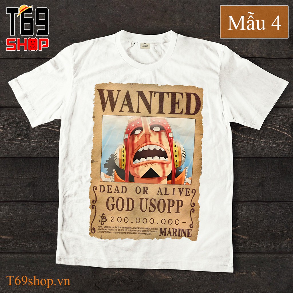 Áo thun Wanted anime One Piece - Đã cập nhật Bounty mới nhất | BigBuy360 - bigbuy360.vn