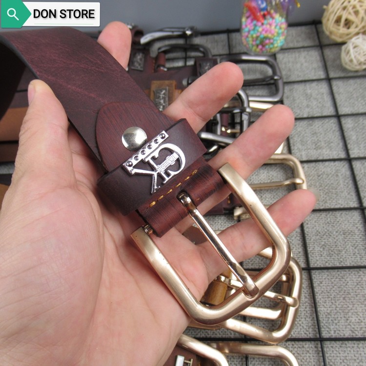 [SIÊU BỀN]Thắt Lưng Nam Da Sáp Bò Cao Cấp - Đầu Khóa Đồng Đúc Nguyên Khối (Nhập Khẩu, BH 24 Tháng )