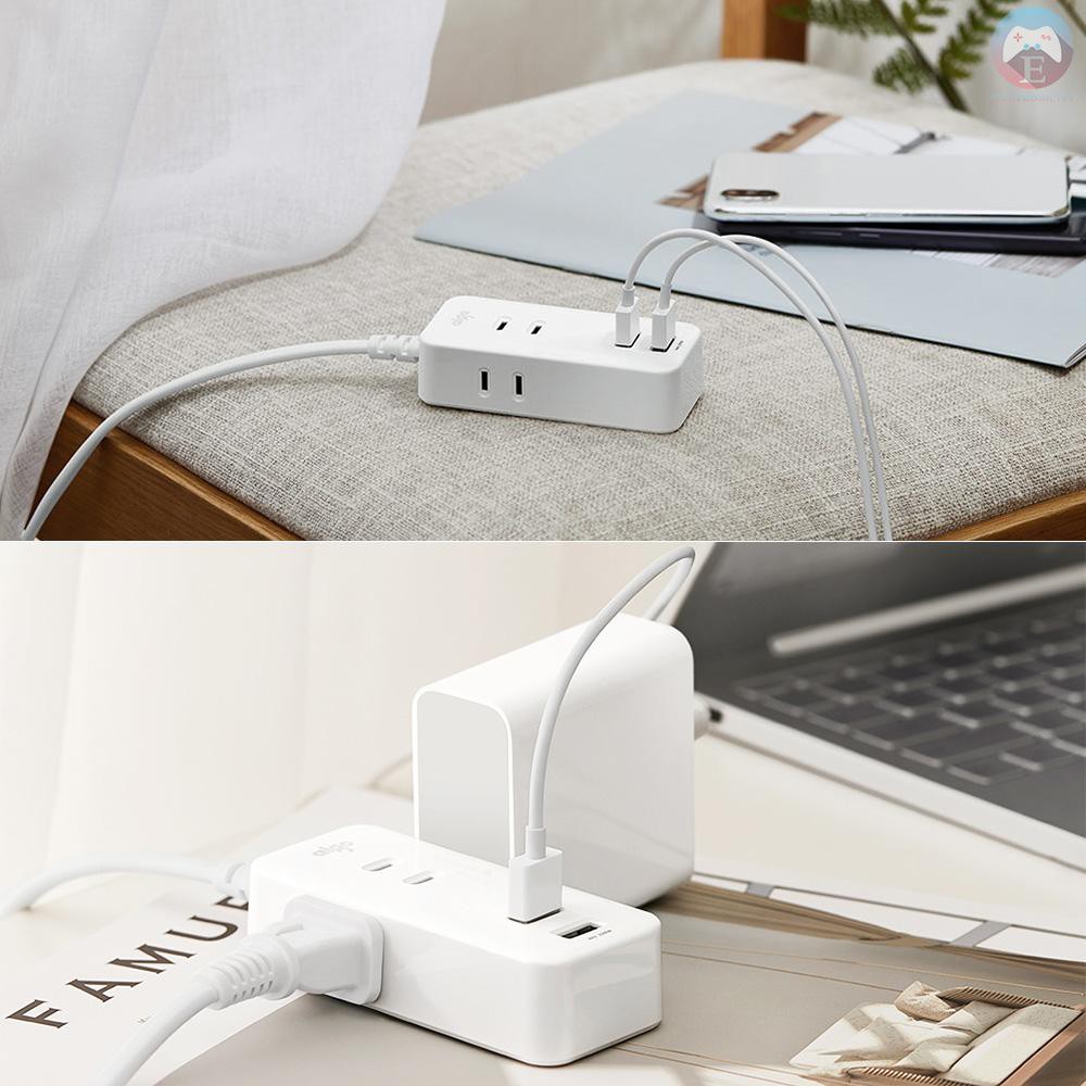 Ê 2 pcs Xiaomi Aigo Socket Board USB Smart Fast Charger Portable Extension Patch 3 AC 2USB Ports Plug in Power Outlet from Youpin F0320 2500W 110-240V