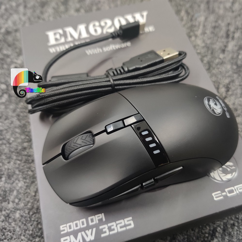 Chuột Gaming EDra EM620W Không dây [ĐEN & HỒNG], Led RGB I BH 24 tháng Toàn Quốc I Gaming Mouse E-Dra 620W Wireless RGB