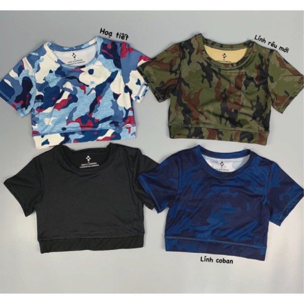 CROPTOP CỘC TAY TRƠN LÍNH BASIC
