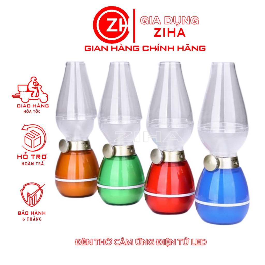 Đèn Dầu Cảm Ứng, Đèn Thờ Cảm Ứng Điện Tử LED Thổi Bật Tắt Thông Minh