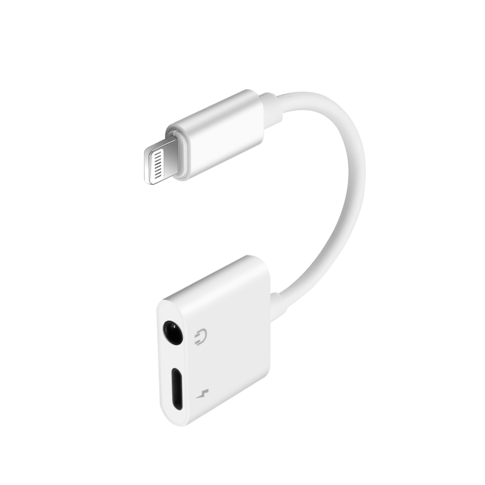 Thiết bị cắm chuyển đổi Lightning sang 3.5mm 2 trong 1 cho Iphone/Ipad