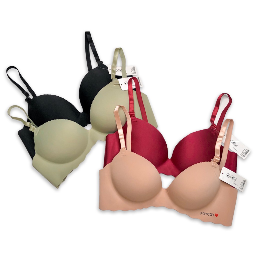 Set 3 áo lót su không gọng đệm dày nâng ngực, áo ngực không gọng thông hơi