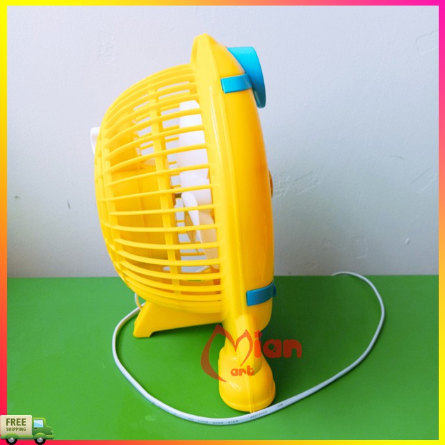 Quạt để bàn mini hình thú minion để bàn làm việc, giường cho bé 3 cánh - MIANZ SHOP