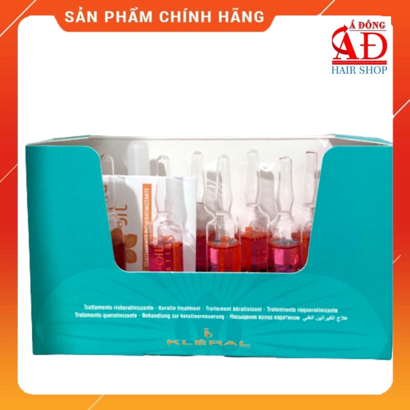 [+Tặng mũ trùm] KERATIN THUỶ PHÂN NGUYÊN CHẤT ORCHID OIL KLERAL - PHỤC HỒI TÓC HƯ TỔN, KHÔ XƠ, GIÒN, GẪY, XỐP 10mlx10