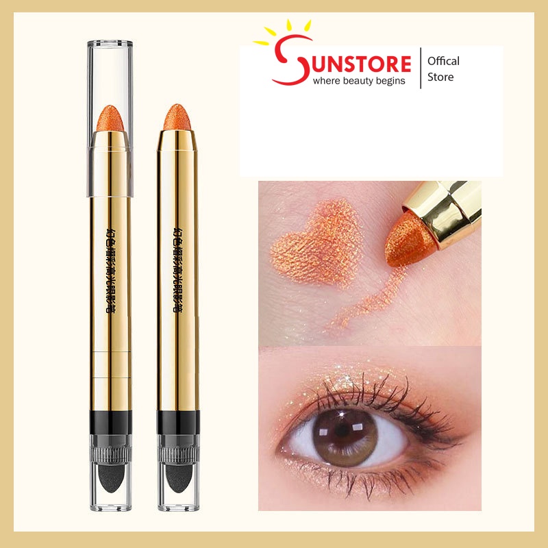 Bút phấn mắt trang điểm phấn mắt hai đầu lấp lánh  tạo lớp trang điểm mắt sáng bóng - sunstore.office