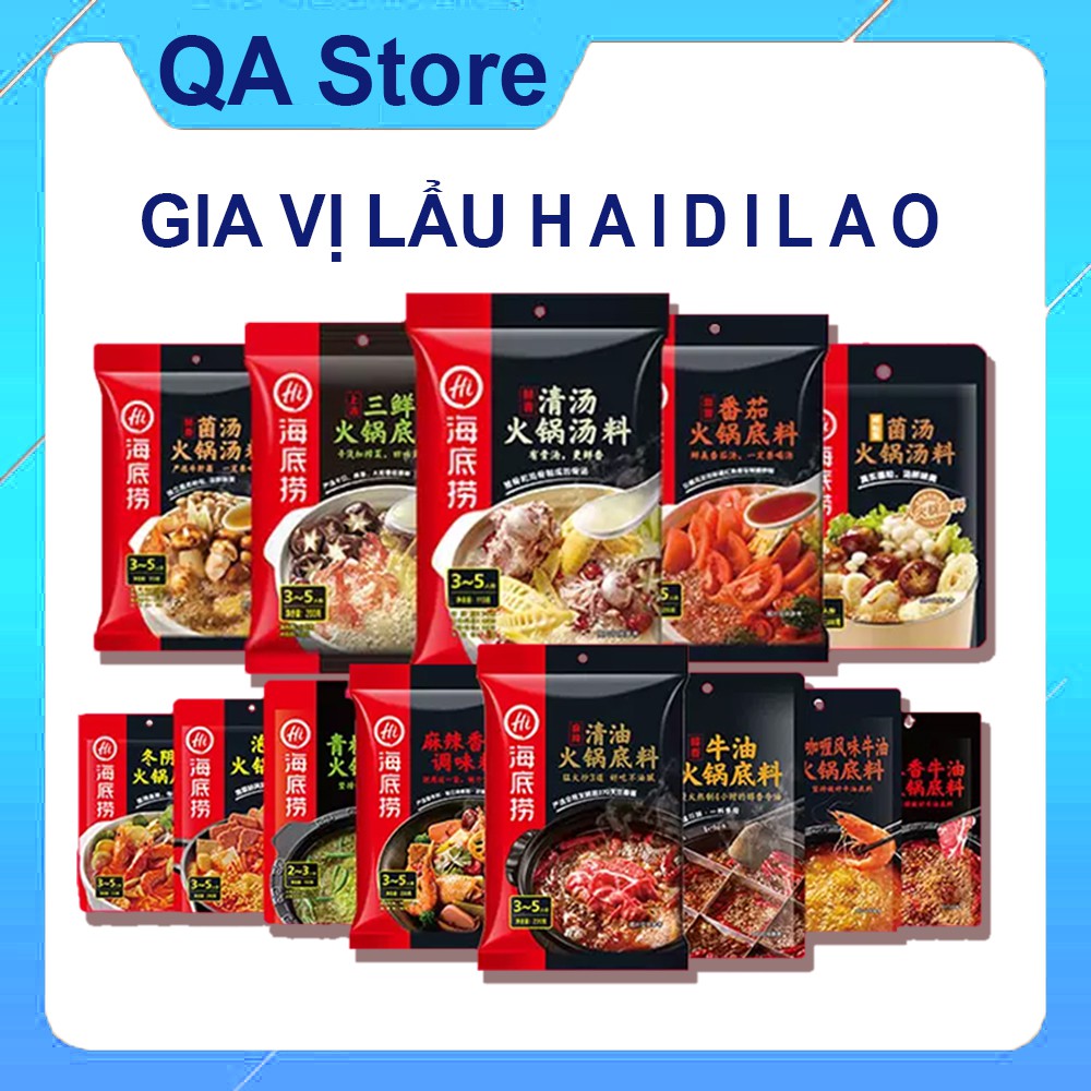 Gia Vị Lẩu Haidilao Vị Tê Cay - Cốt Lẩu Tứ Xuyên có Sẵn Nhiều vị Date Mới - Giao Ngay Trong 2H