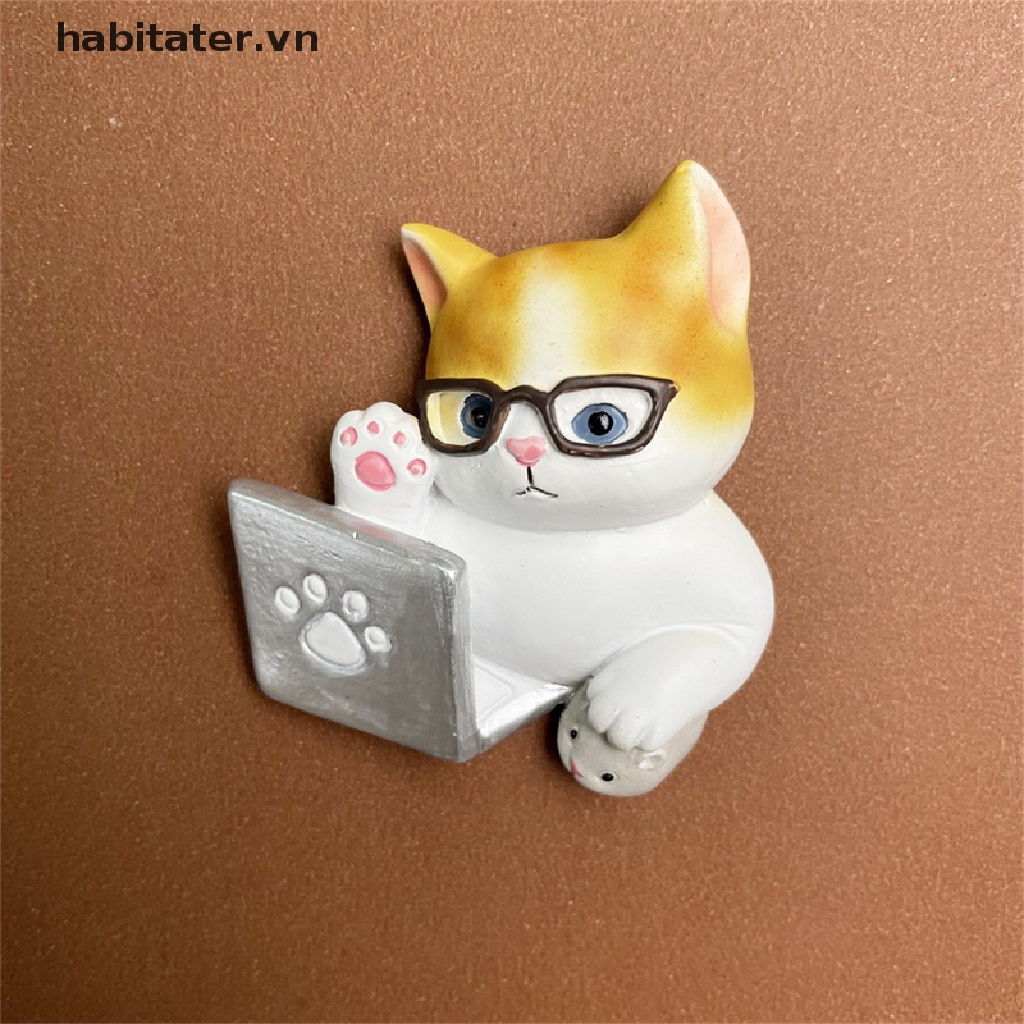 Nam Châm Hít Tủ Lạnh Hình Mèo Hoạt Hình 3d Sáng Tạo