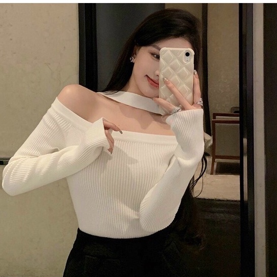 [ HIỀN NHÂN ] ÁO KIỂU NỮ TRỄ VAI PHỐI VIỀN CỔ DÀI TAY CHẤT THUN GÂN CO GIÃN CAO CẤP NITI SIÊU QUYẾN RŨ ĐỈNH CAO