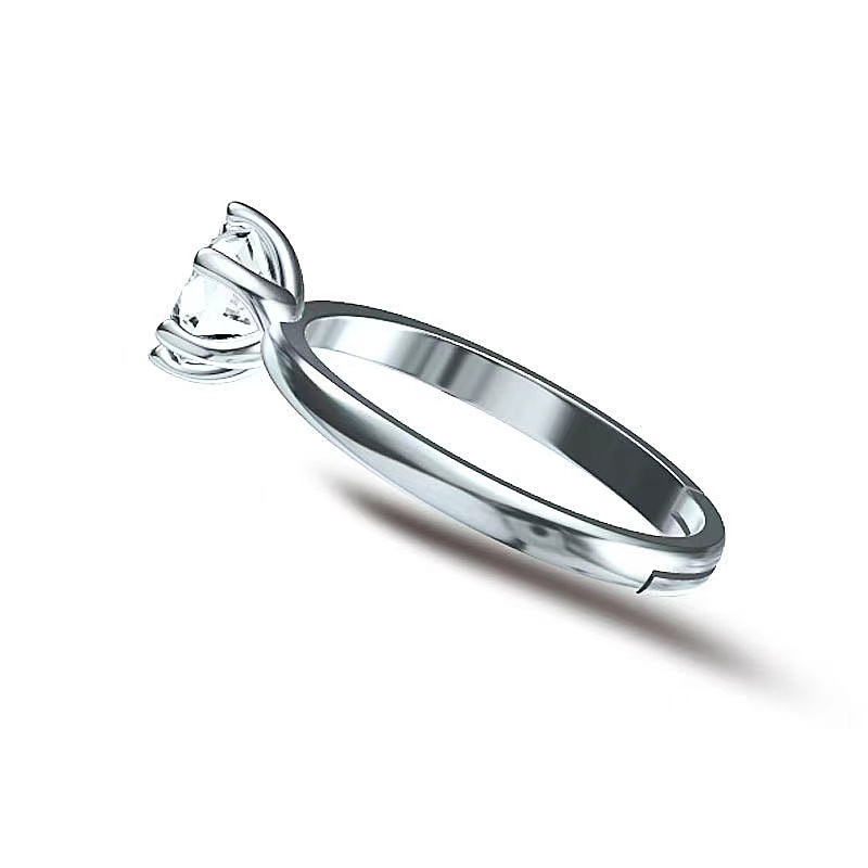 Nhẫn Mạ Bạc 925 Đính Đá Pha Lê Nhân Tạo Phong Cách Thời Trang Hàn Quốc