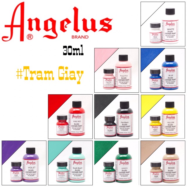 [Rẻ nhất] Angelus 10 màu cơ bản lọ chiết[ set cơ bản ]