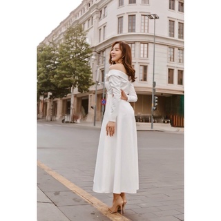 ĐẦM XOÈ TRỄ VAI TAY DÀI