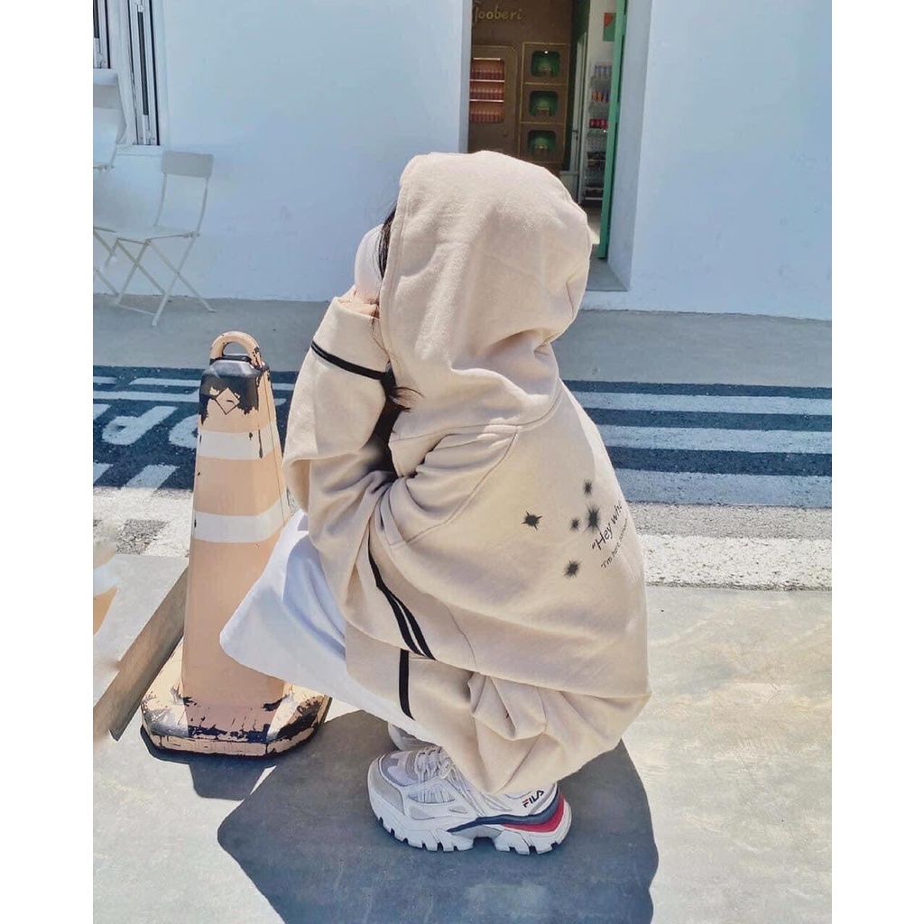 Áo khoác nỉ bông Cozy-be cotton unisex Fomr rộng dưới 70kg - áo sweater hoodie khoá kéo nữ | BigBuy360 - bigbuy360.vn