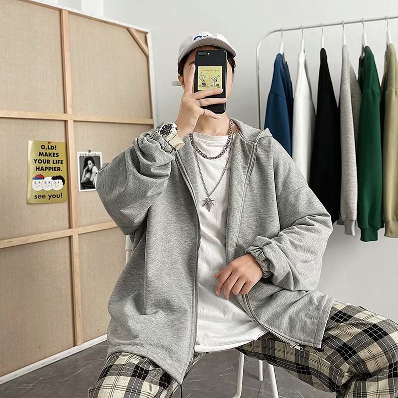 Áo Khoác Có Mũ Dáng Rộng Cỡ Lớn Kiểu Hàn Quốc Cá Tính Cho Nam | BigBuy360 - bigbuy360.vn