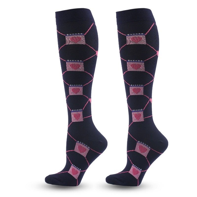 Xiangbao Vớ Nén Nylon Nén Chân Thể Thao Dài Hạnh Phúc Cho Nam Nữ Chạy Bộ Du Lịch Vui Vẻ K