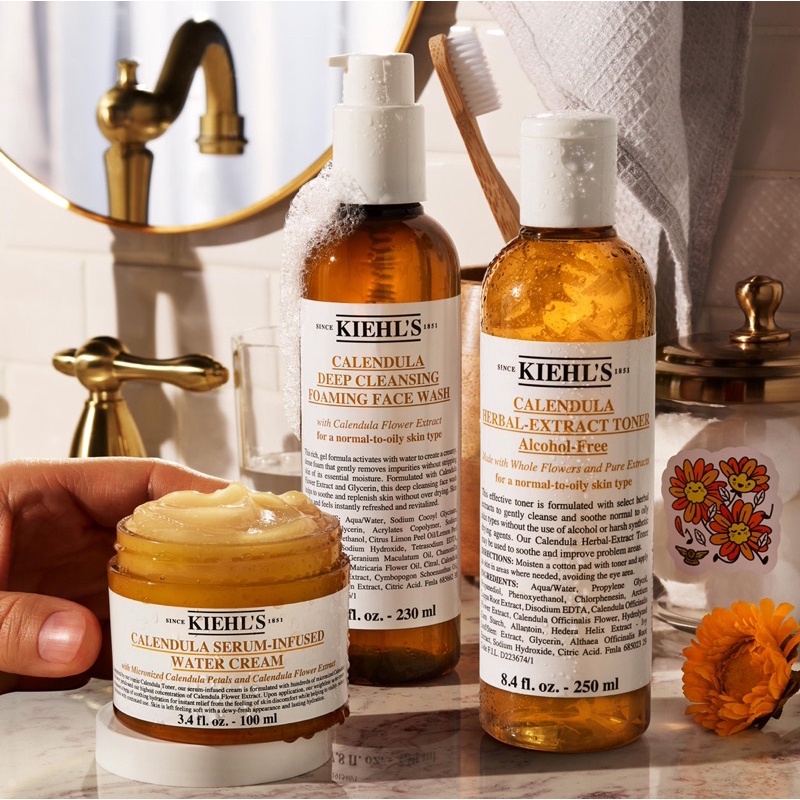 Toner hoa cúc Kiehl's - Kiehls Calendula Herbal Extract Alcohol-Free Toner