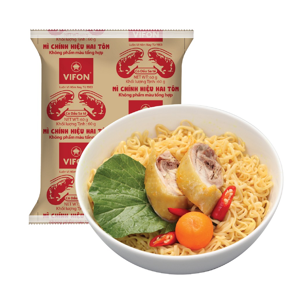 Thùng 30 Gói Mì Chính Hiệu Hai Tôm VIFON 60g/Gói | BigBuy360 - bigbuy360.vn