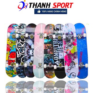 Ván Trượt Thể Thao Skateboard Mặt Nhám Cao Cấp Gỗ Phong Ép 7 Lớp Cơ Bản Và Chuyên Nghiệp