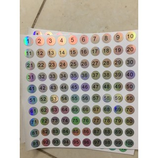 Decal số dán chai sơn , tem số dán nắp chai sơn