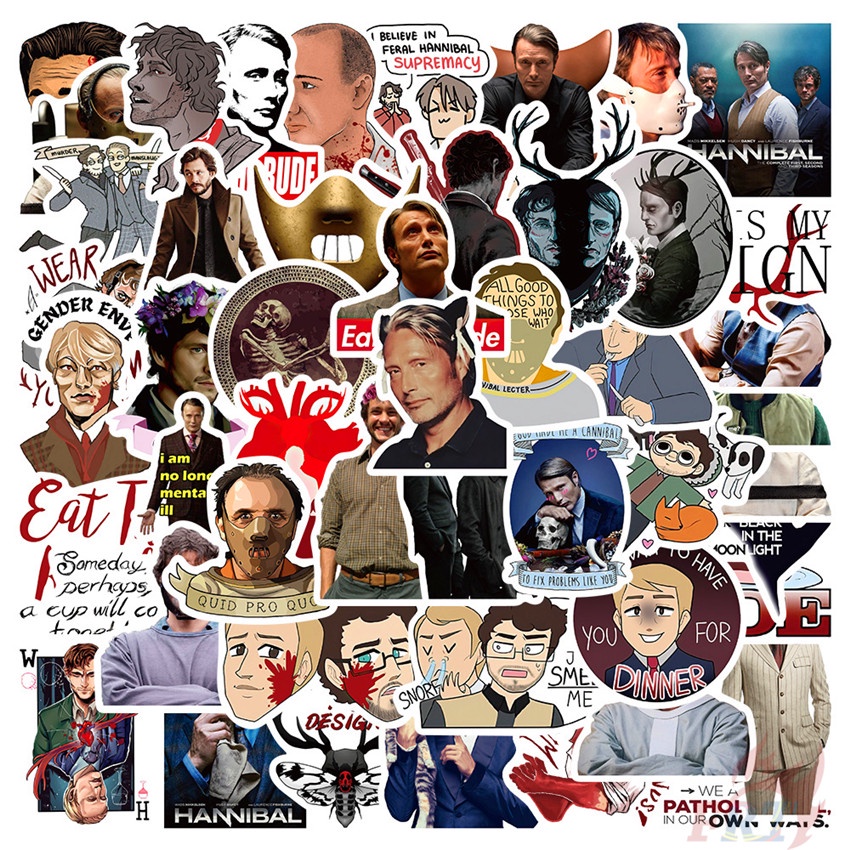 ❉ Hannibal Series 01 Hình Dán ❉ Set 50 Sticker Họa Tiết Đa Dạng Hợp Thời Trang