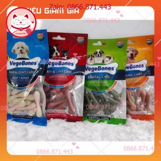 ⚡𝐅𝐑𝐄𝐄𝐒𝐇𝐈𝐏⚡ [GIẢM GIÁ] Xương thưởng mềm cho chó mèo Soft Bones 60g - petshop số 01