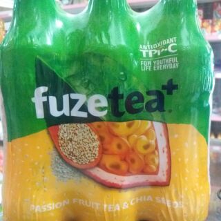 6 chai trà đào và hạt chia Fuze Tea 350ml