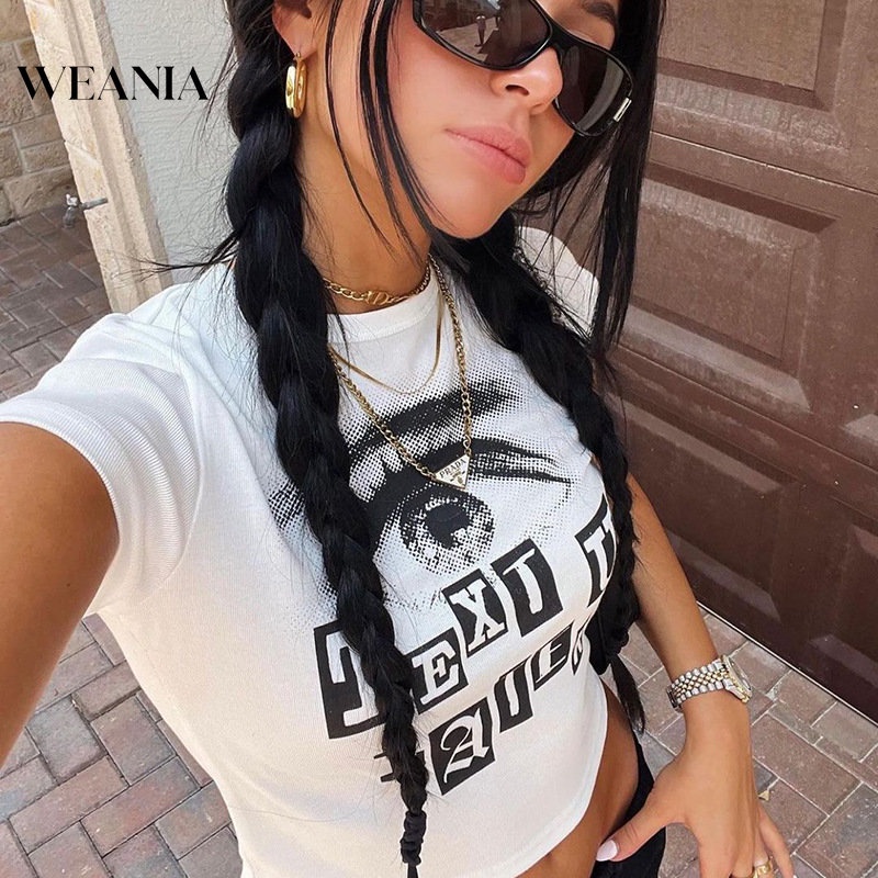 Áo Thun Tay Ngắn Hoạ Tiết Chữ In Thiết Kế Đơn Giản Hợp Thời Trang