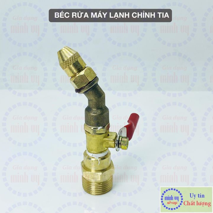 Đầu béc rửa máy lạnh điều hòa dùng cho máy rửa xe chỉnh áp - đầu chỉnh được - ngắn/cong