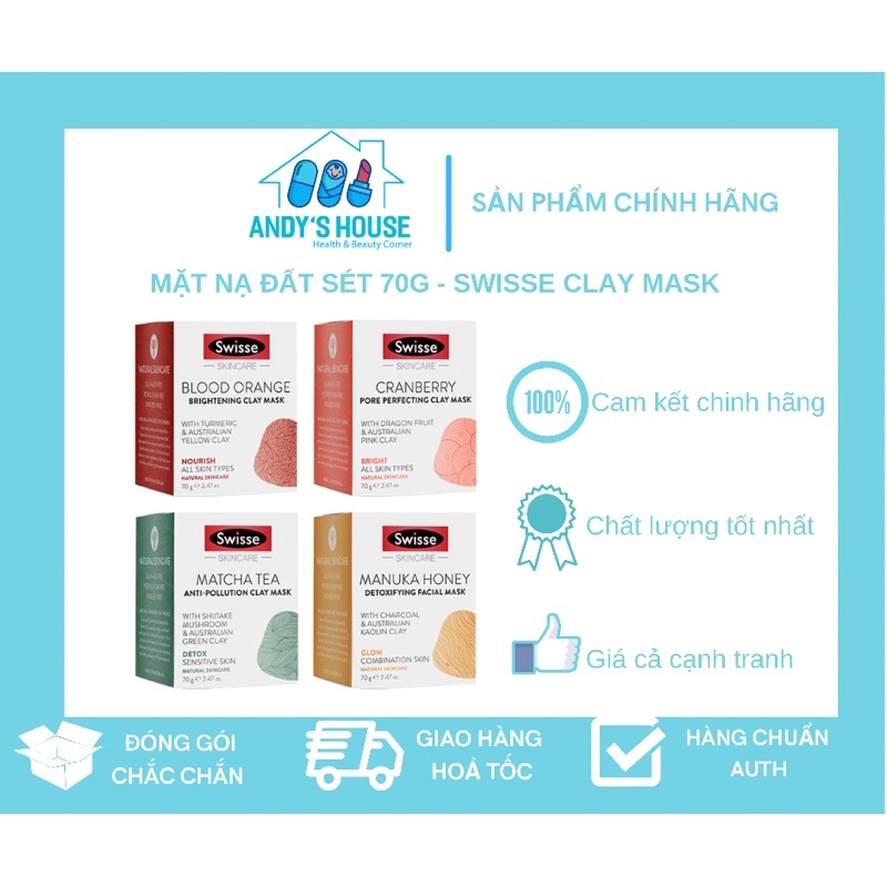 Mặt Nạ Đất Sét 70g - Swisse Clay Mask