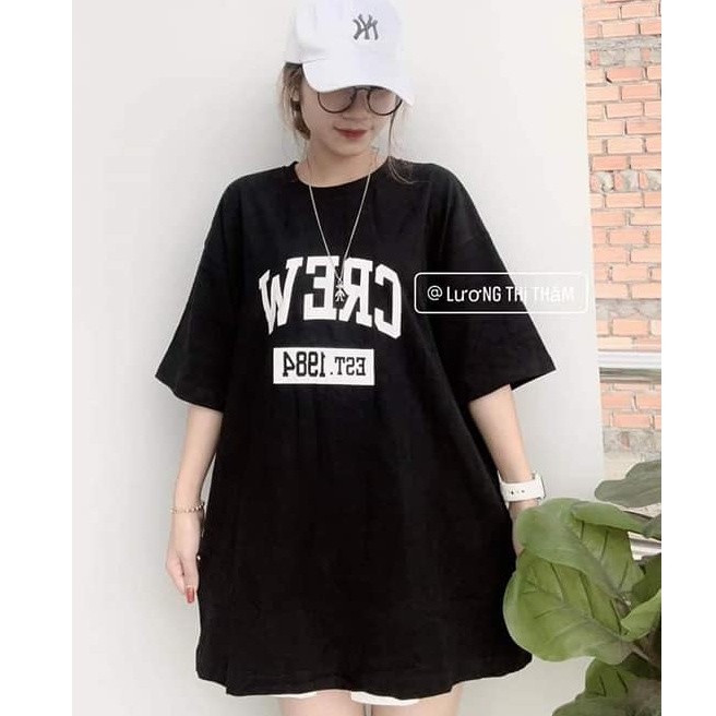 A021 Áo thun dài tay hè thu đông drew dáng rộng nam nữ, áo phông đen trắng Unisex form to cổ tròn tay bo trẻ trung