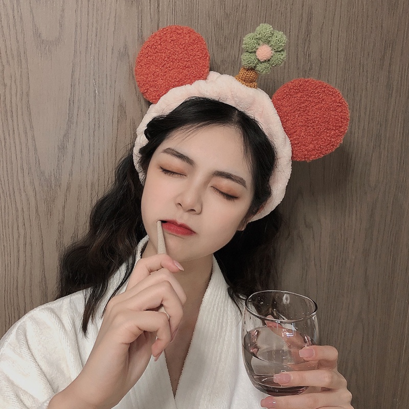 Băng Đô Rửa Mặt Thời Trang Hàn Quốc Đơn Giản Đáng Yêu Cho Nữ