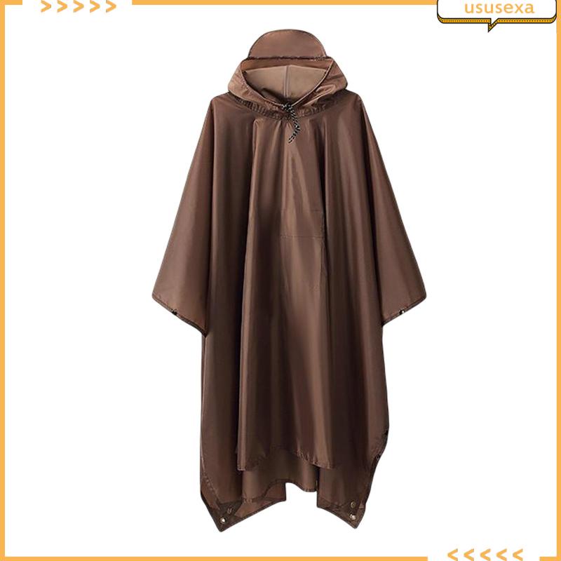 Áo Mưa Poncho Có Mũ Trùm Gọn Nhẹ Chống Nước Có Túi Cho Người Lớn