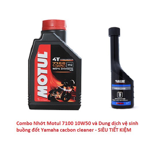 Nhớt motul 7100 và dung dịch vệ sinh buồng đốt Yamaha cacbon Cleaner