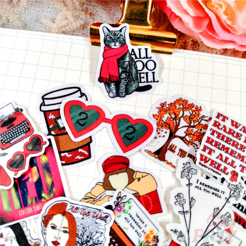 ★★★ Taylor Swift. Miếng Dán Mini Q-1 Trang Trí Sổ Tay Xinh Xắn ★★★ Set 48 Miếng Dán Trang Trí Album Thời Trang DIY
