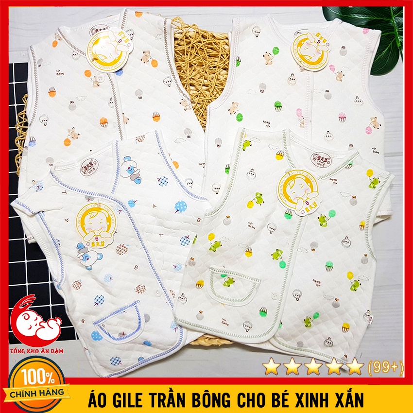 Áo Gile Chần Bông Cho Bé - Áo Ghi Lê Trần Bông Nhiều Họa Tiết Nhí Dễ Thương