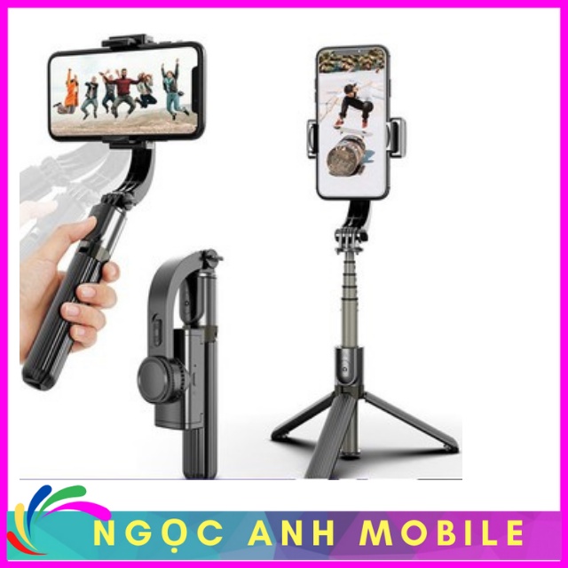 Gậy chụp ảnh 3 chân,Gậy chụp ảnh Chống Rung Gimbal,Có Bluetooth,Gimbal L08 NGỌC ANH MOBILE